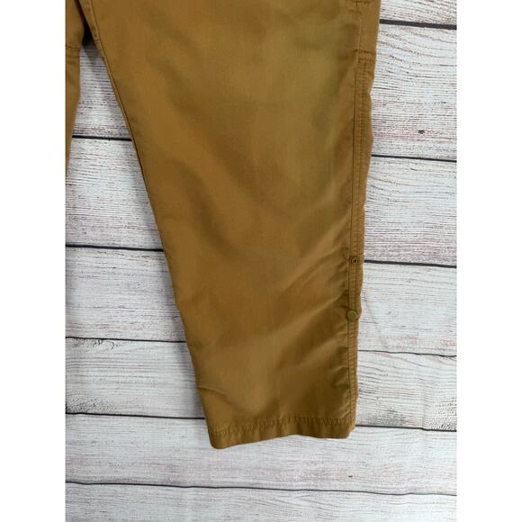 prAna Breathe Roll Tab Hem Hiking Pants Mens Small Brown Beige - Picture 5 of 12